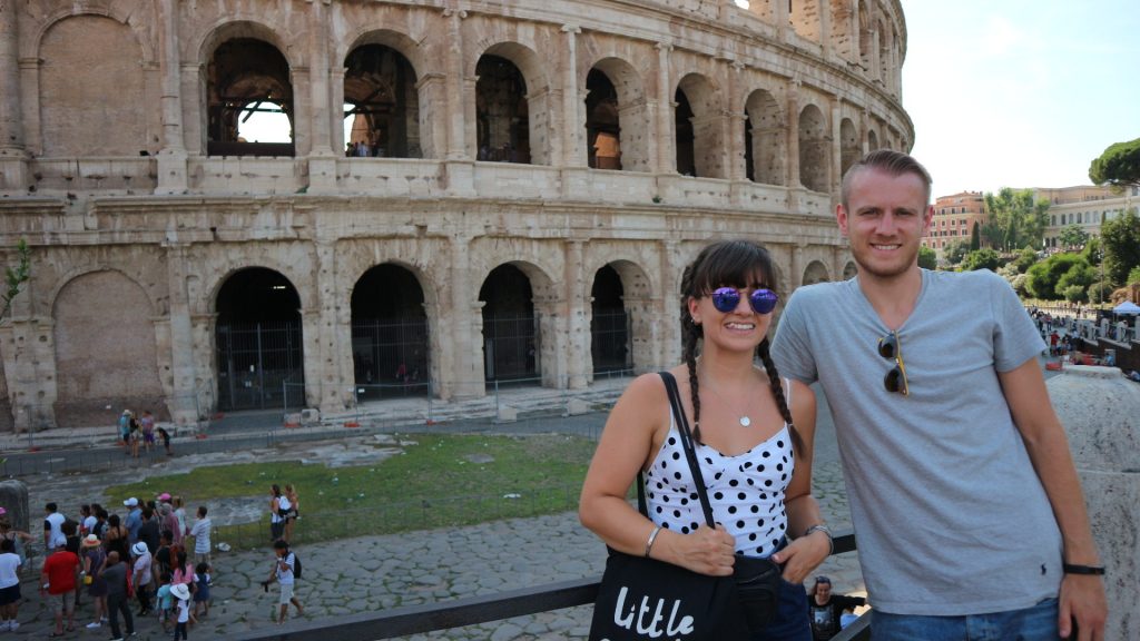 Emma and Michael at the Colosseum