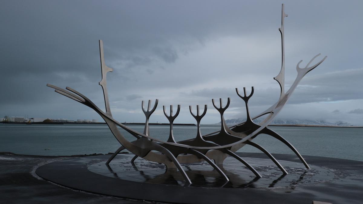 Viking Boat Statue